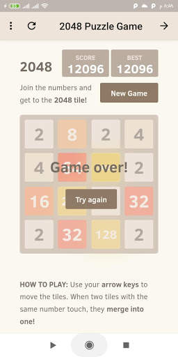 2048 Puzzle Game screenshot 4