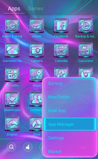 Neon Go Launcher theme screenshot 3