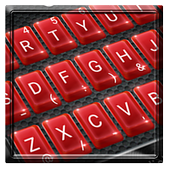 3D Classic Red Black Business Keyboard أيقونة