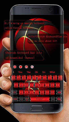 Black Red Basketball Keyboard screenshot 1