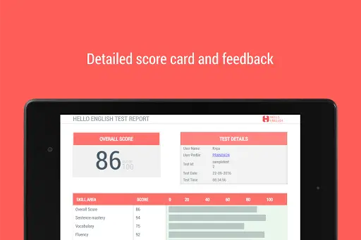 Hello English Assessments screenshot 6