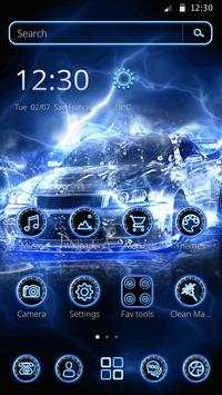 Dynamic Blue Car Theme screenshot 1