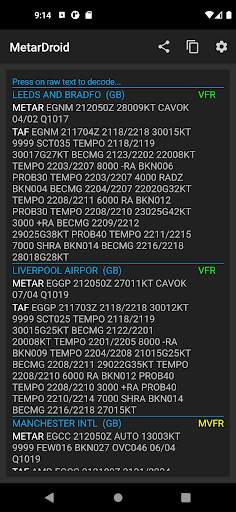 MetarDroid ( Metar -Taf ) screenshot 2