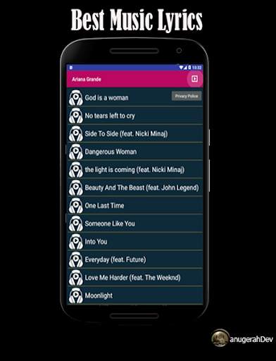 Ariana Grande Song Lyrics screenshot 2