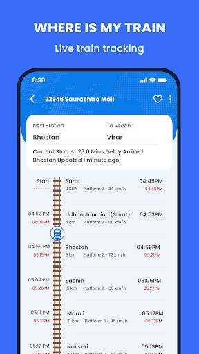 Where is my Train : Live Train screenshot 4