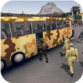 Us army soldiers transport- military bus transport logo
