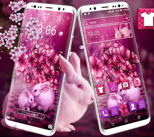 Pink Bunny Launcher Theme screenshot 5