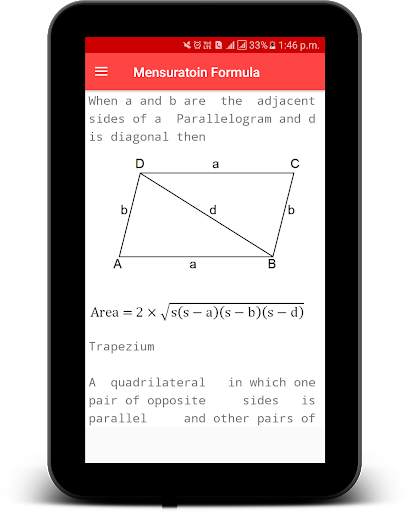 Mensuration Formula - Area and Volume Calculation скриншот 11