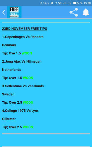 Football Predictions: Free Daily Betting Suretips. screenshot 1