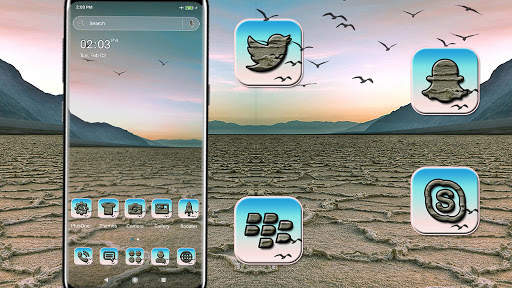 Death Valley Launcher Theme screenshot 1