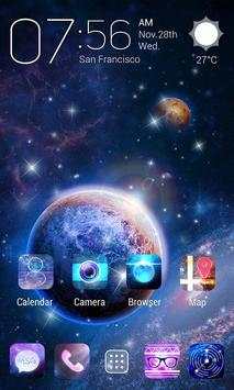 Universe 3D Go Launcher Theme screenshot 2