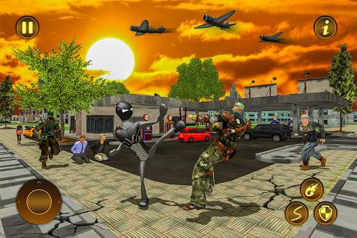 Panther Stickman Rope Hero City Crime Survival स्क्रीनशॉट 6