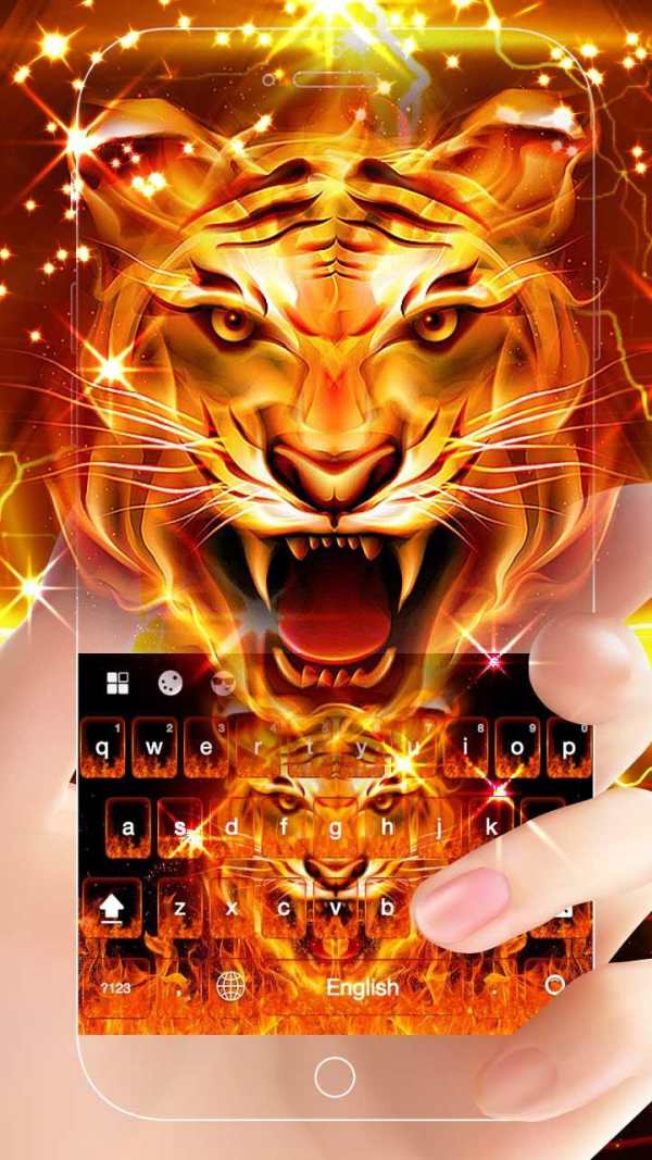 Fire Tiger Keyboard Theme screenshot 2