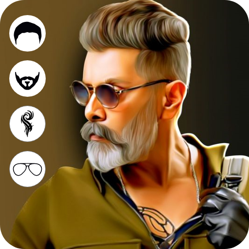 Man Photo Editor : Man Hair style, moustache, suit icon
