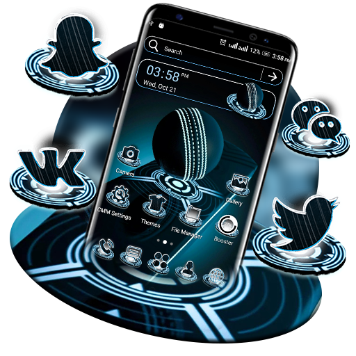 Cricket Sci-Fi Launcher Theme أيقونة