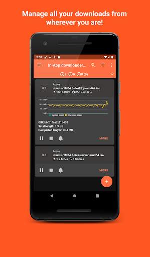 Aria2App (open source) screenshot 2
