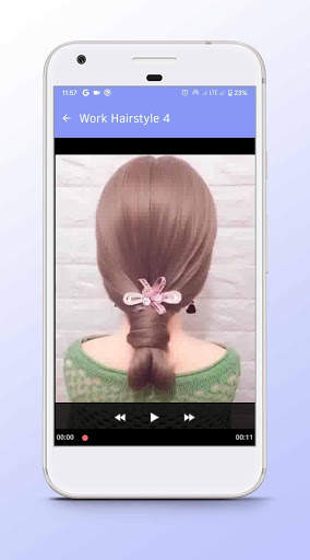 Work Hairstyle - Video Step By Step Offline screenshot 6