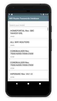 WiFi Router Passwords Database screenshot 1