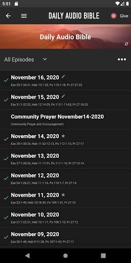Daily Audio Bible Mobile App screenshot 2