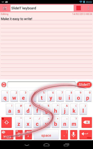 SlideIT Abstract Red Skin screenshot 2