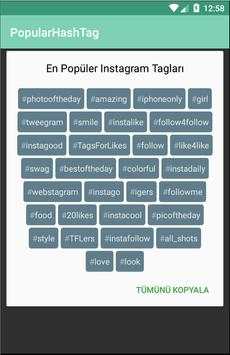 Instagram için Hashtagler (PopularHashTag) screenshot 2