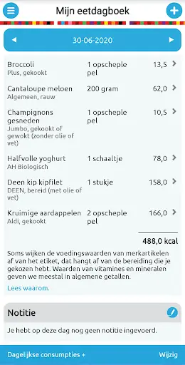 Mijn Eetmeter screenshot 2
