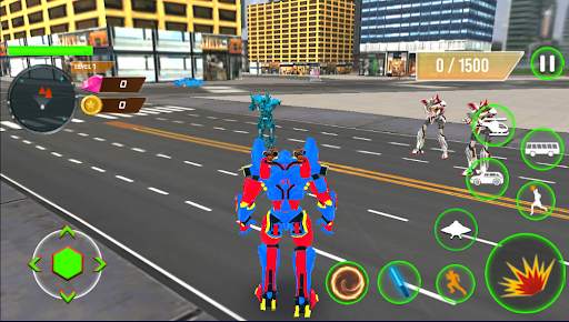 Spider Bus Robot Car Transform Spaceship War Game screenshot 2