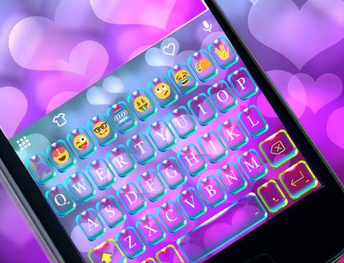 Rainbow Heart Theme - Emoji Keyboard Wallpaper screenshot 5