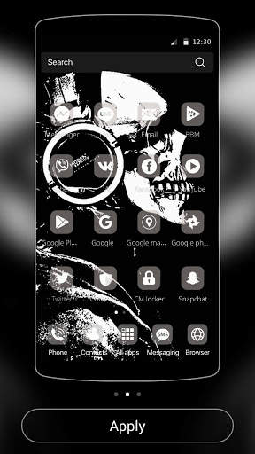 Mr Skeleton Theme skull screenshot 2