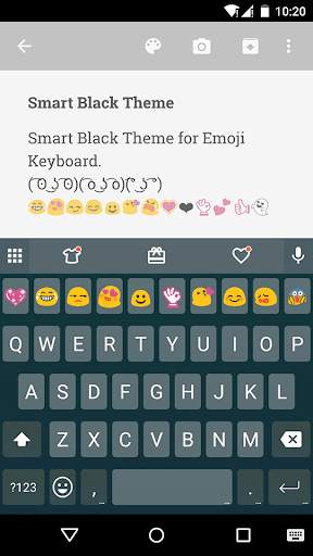 Smart Black Emoji Keyboard स्क्रीनशॉट 1