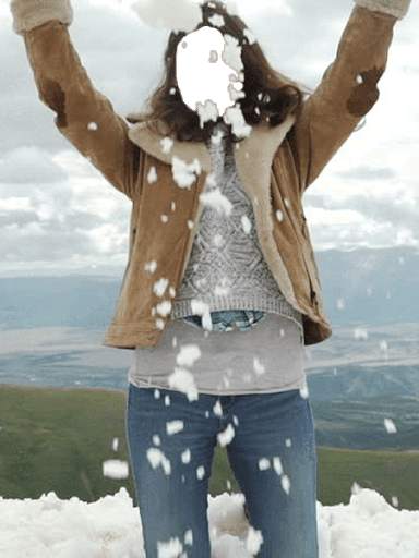 Girls Snowfall Photo Editor screenshot 1