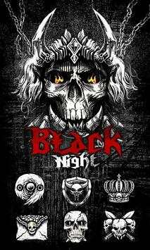 Black Night GO Launcher Theme screenshot 1