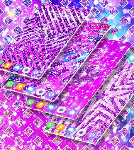 Purple glitter live wallpaper screenshot 3