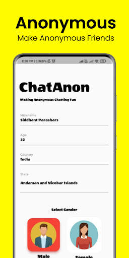 ChatAnon: Anonymous Chat App screenshot 1
