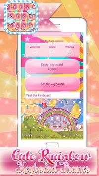 Cute Rainbow Keyboard Themes screenshot 2
