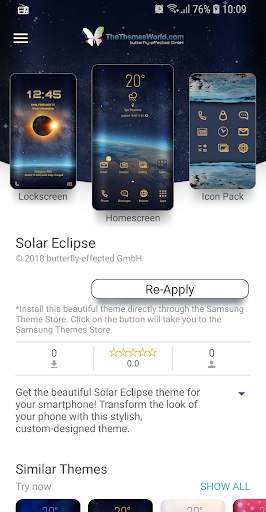 Theme Solar Eclipse - Launcher, Wallpapers, Icons screenshot 2