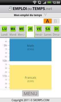 Emploi du temps screenshot 1