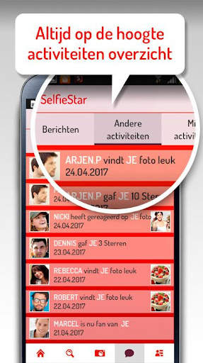 SelfieStar: deel Selfies & cha screenshot 4