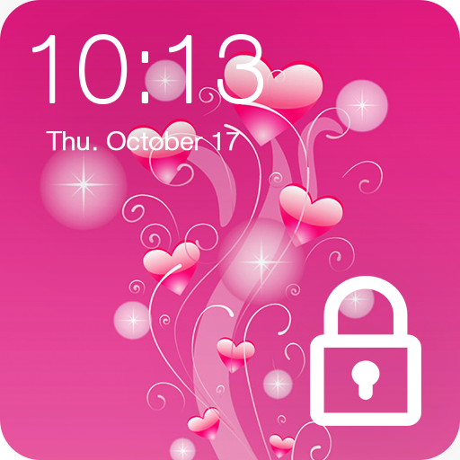 Gift Heart Bows Pink Valentine AppLock Security icon