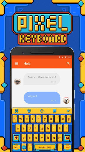 Pixel Emoji Keyboard Theme screenshot 1