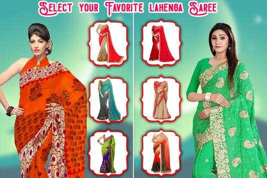 Lahenga Saree Woman Photo Editor 5 تصوير الشاشة