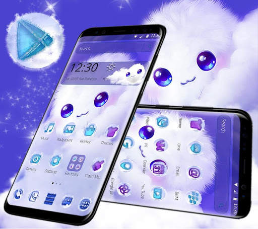 Blue Fluffy Cloud Theme screenshot 2