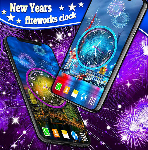 New Years Clock 🎆 2021 Fireworks Live Wallpaper screenshot 4