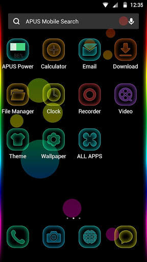 Neon Color APUS Launcher theme screenshot 2