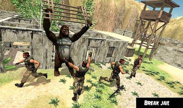Wild Gorilla Jail Escape – Angry Ape Survival screenshot 5