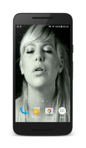 Girl Kissing Screen Video Wallpaper screenshot 1