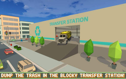 Blocky Garbage Truck SIM PRO screenshot 5