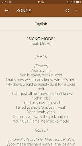 Travis Scott Lyrics скриншот 4