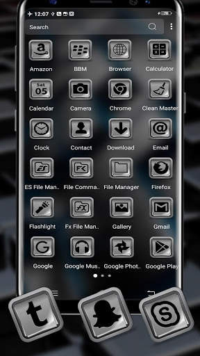 3D Black Cube Theme स्क्रीनशॉट 2