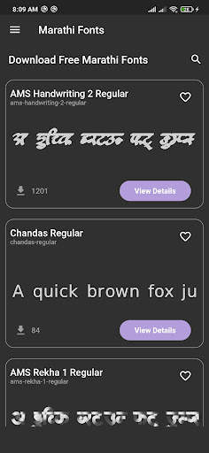 Marathi Fonts screenshot 2